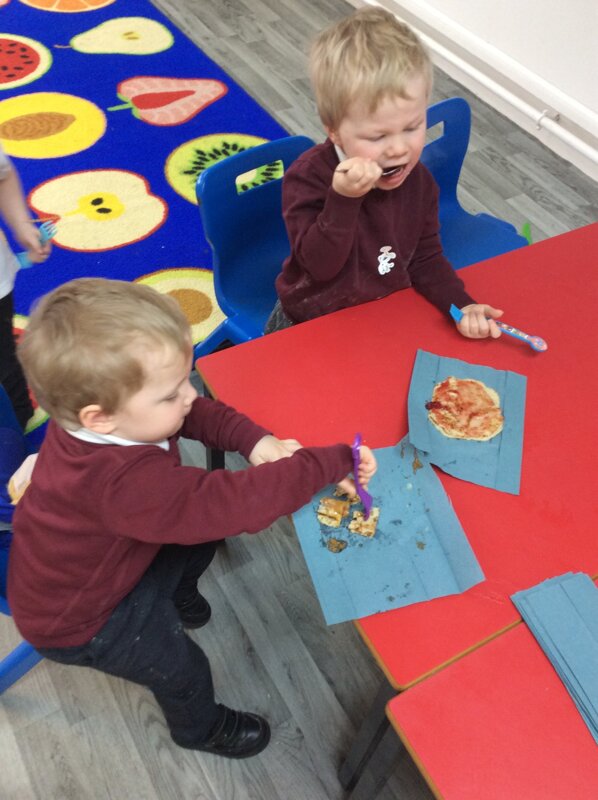 Image of Pancake tasting in Nursery 