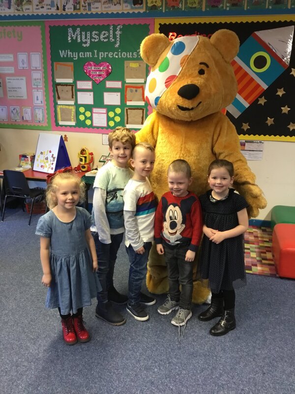Image of A visit from Pudsey Bear