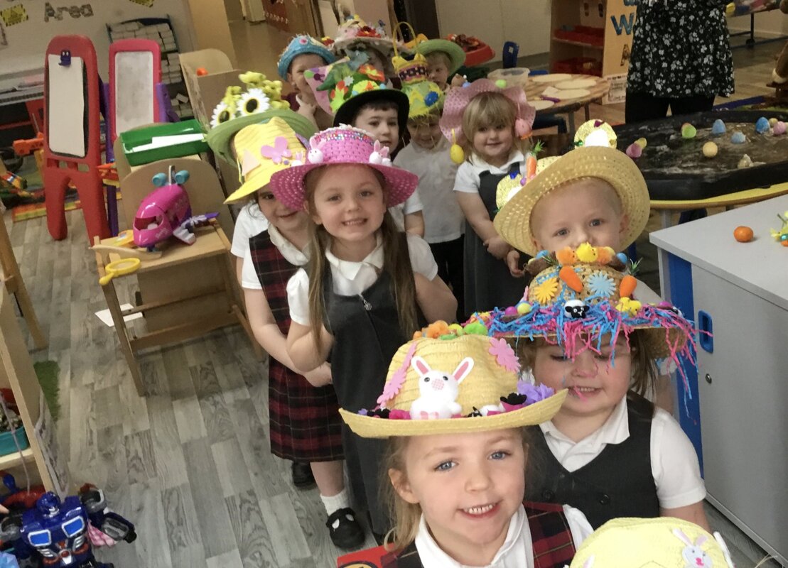 Image of Nursery’s Easter bonnet parade 2021