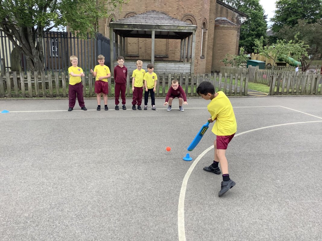 Image of Budding Year 2 cricketers