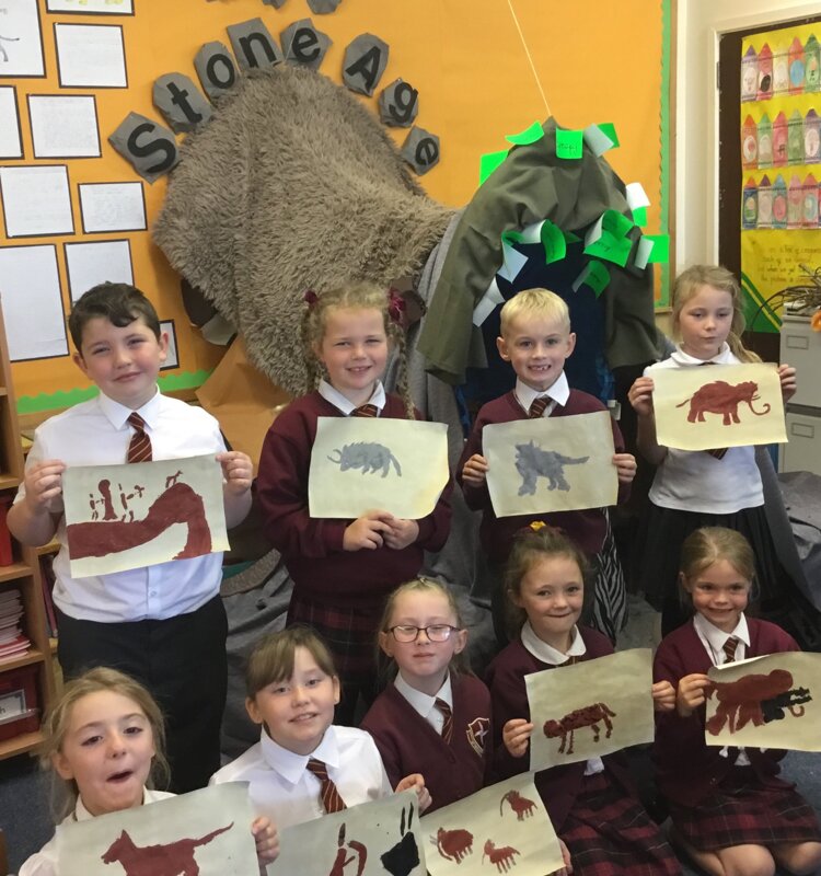 Image of Year 3 Stone Age Cave Painting