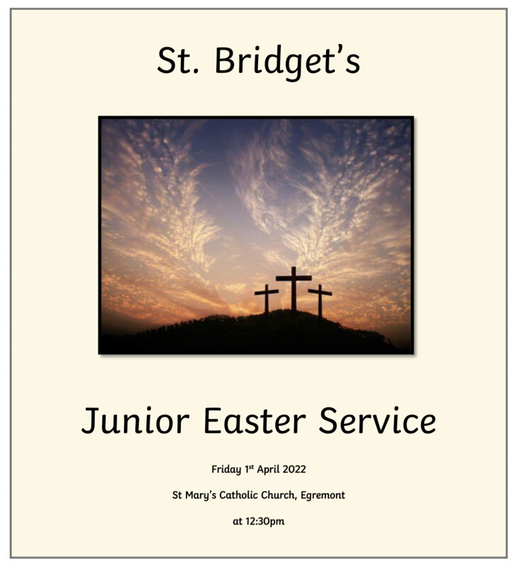Image of Junior Easter Service - Friday 1st April at 12:30pm 