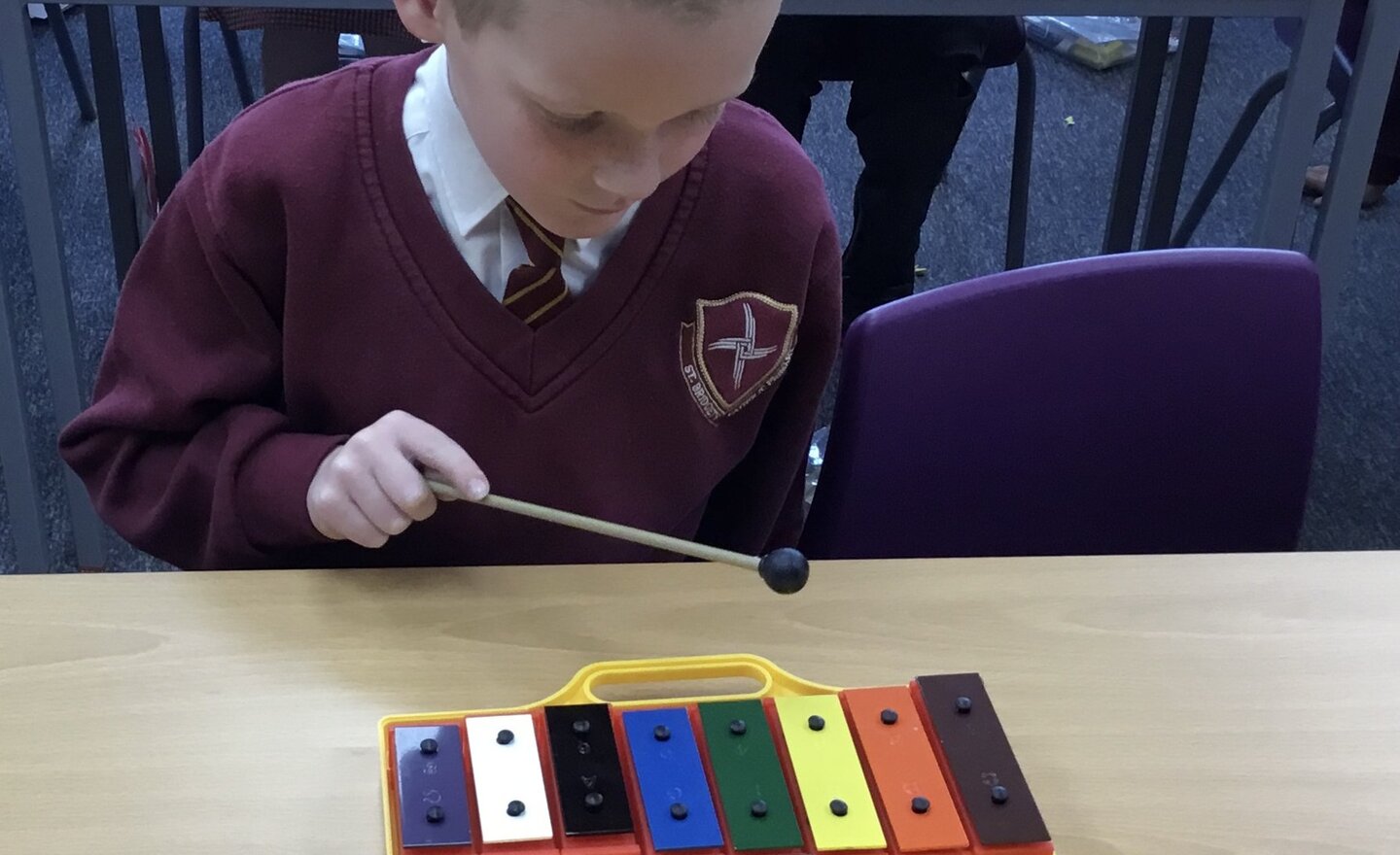 Image of Year 2 learn to play the glockenspiel
