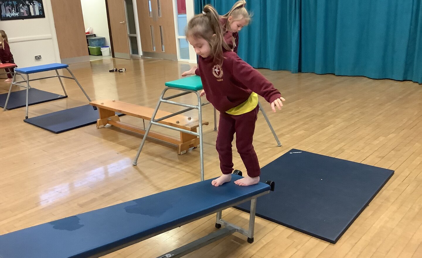 Image of Gymnastics skills in Reception