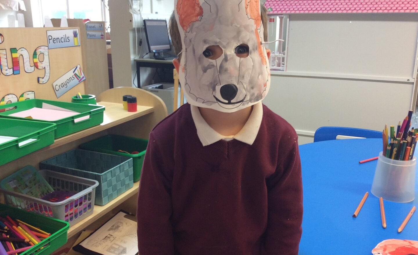 Image of Nursery story mask making 