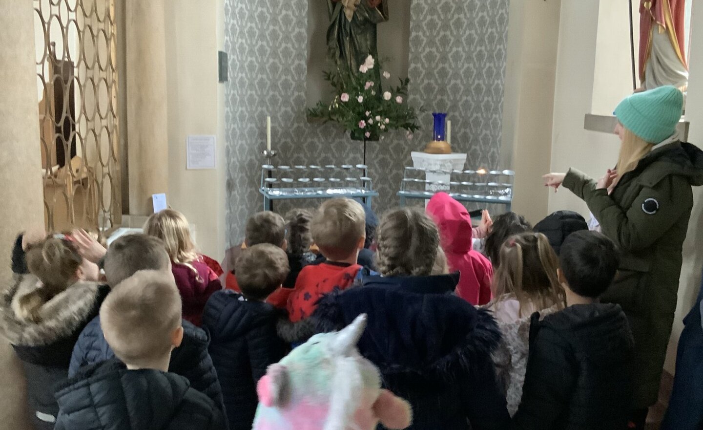 Image of Reception visiting church 