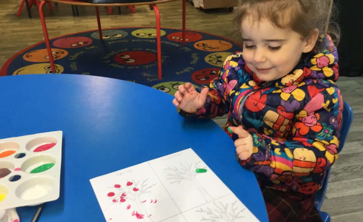 Image of Learning about the seasons in Nursery 