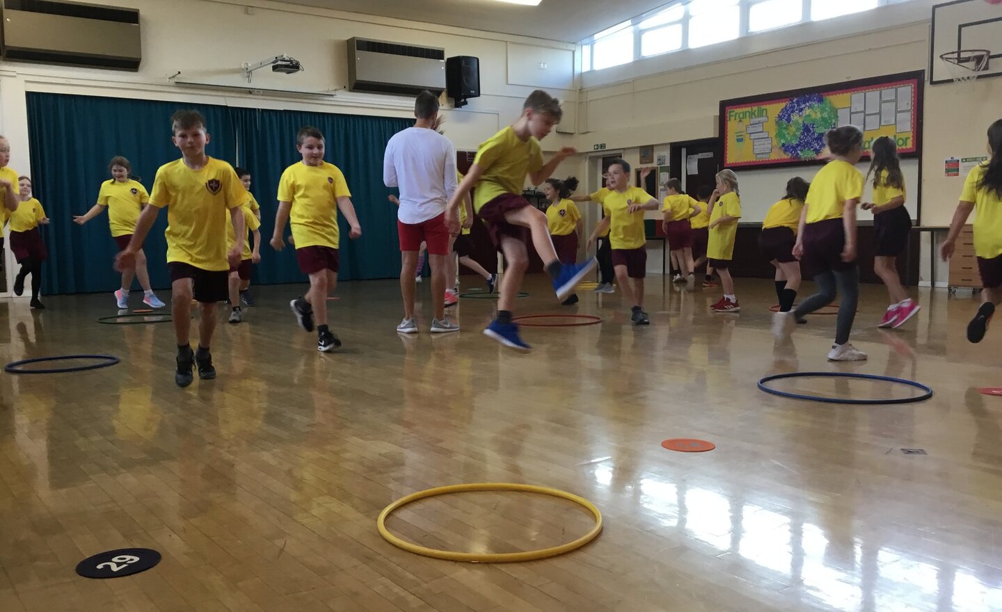 Image of Year 5 build their football skills